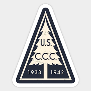 Civilian Conservation Corps - Triangle Tree Badge Sticker